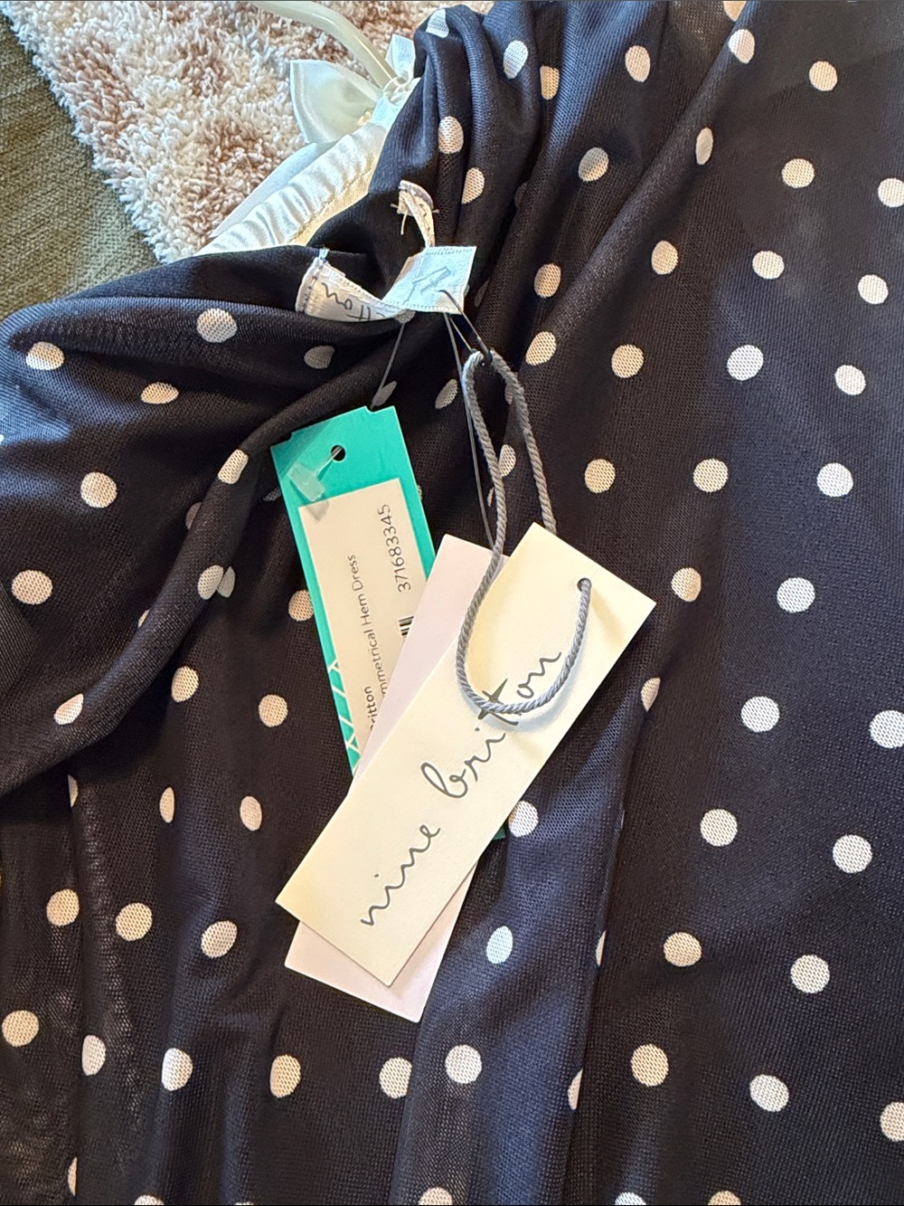 nine britton Black Polka Dot Maxi Dress - Picture 2 of 2
